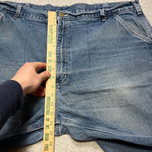 Carhartt Jeans Mens 40x32 Blue Carpenter Loose Original Denim Cotton (Tag 42x34) - Picture 7 of 12